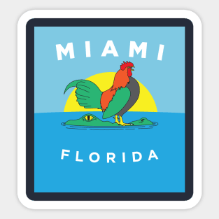 Miami Bandera Sticker